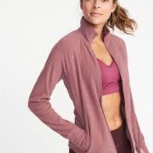 Old Navy Active Go-Warm Dusty Pink Fleece Jacket XL NWOT